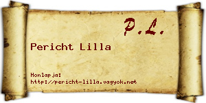 Pericht Lilla névjegykártya